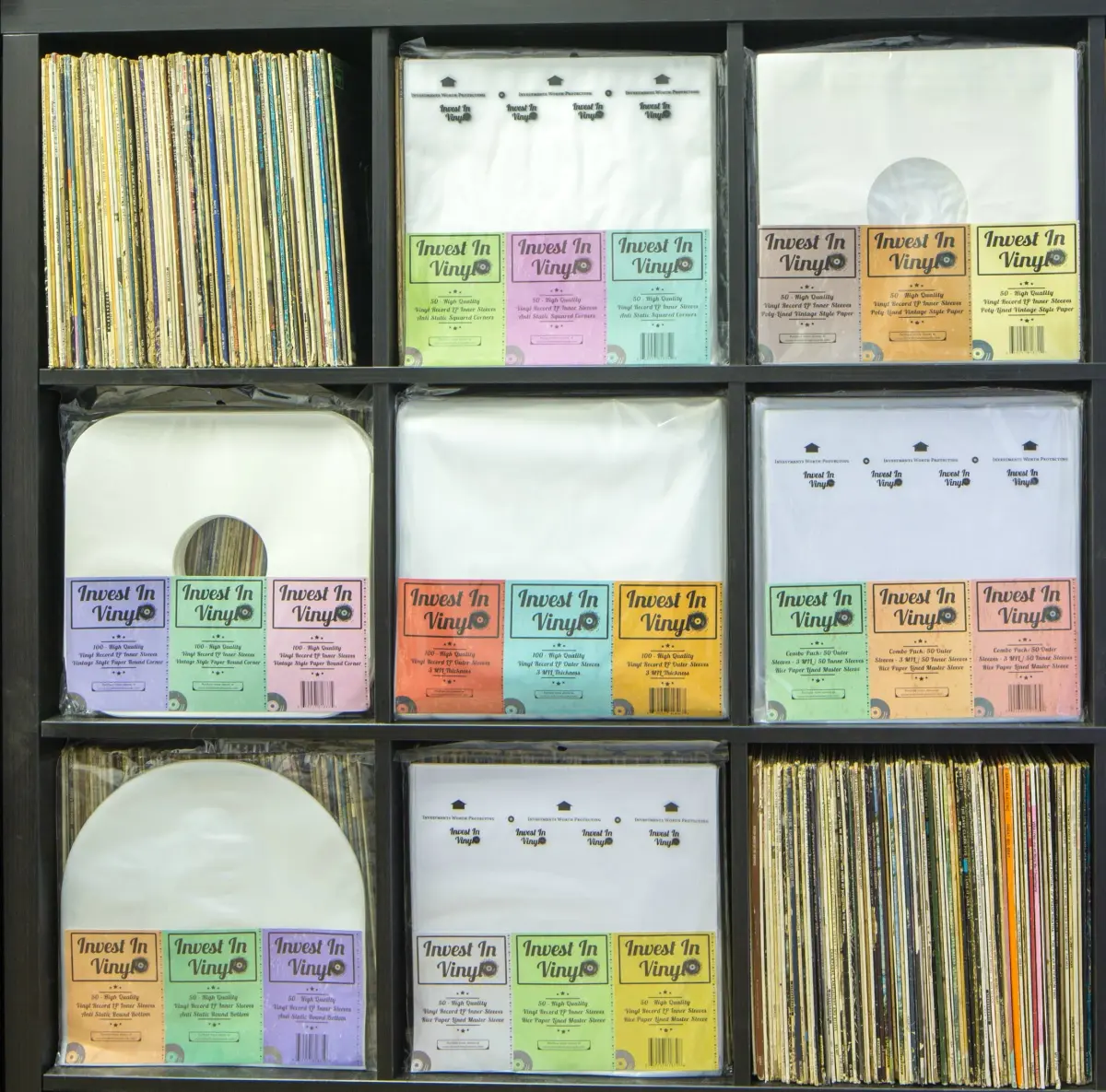 Invest In Vinyl Anti Static Round Bottom LP Inner Sleeves 12" (50 Pack) | Protects Vinyl from Scratches & Dust - view 5