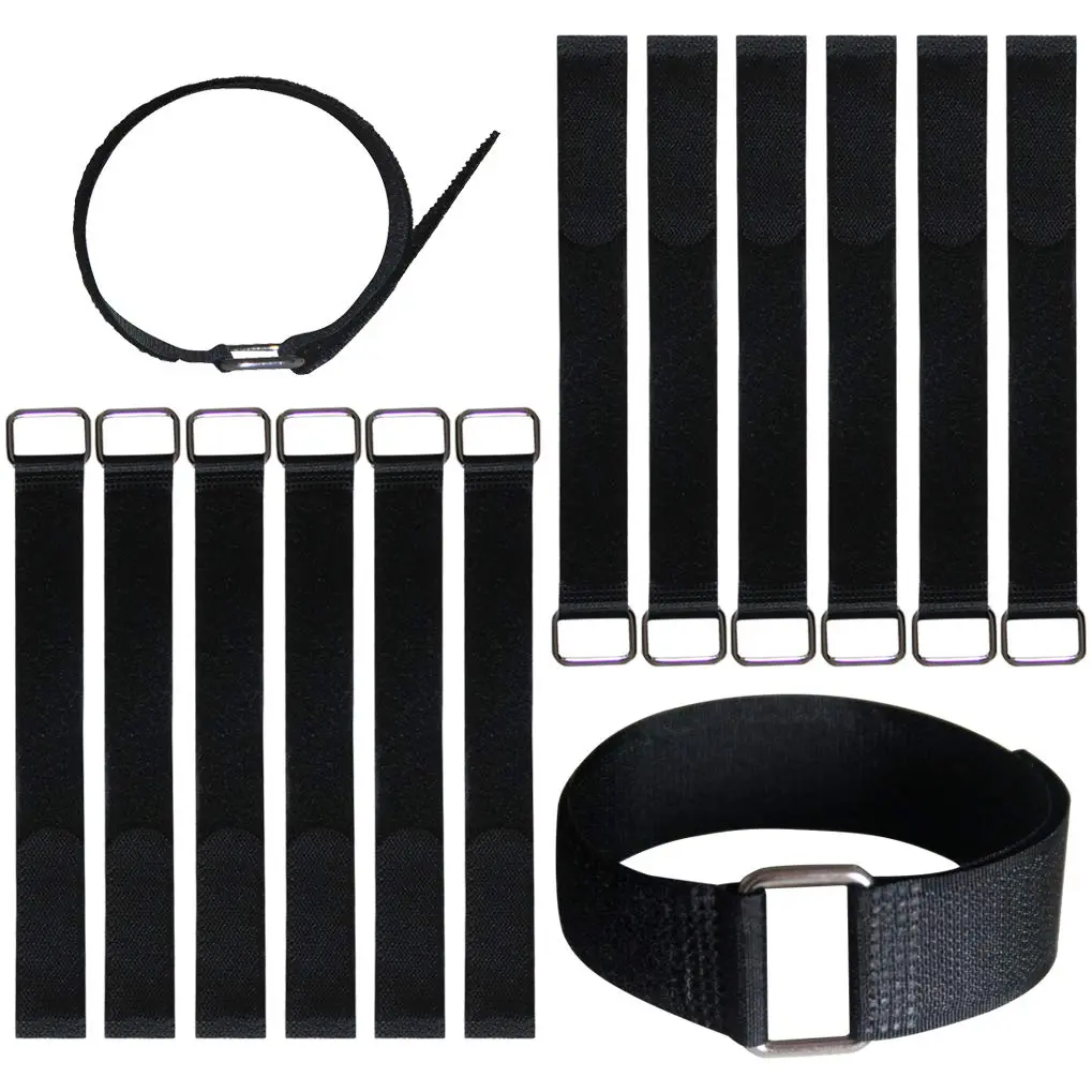 VIGAER 12 inch Reusable Cable Straps | Hook & Loop Fixing Straps - 12 Pack - main product image