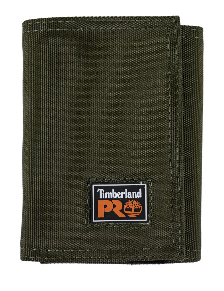Timberland PRO Cordura Nylon RFID Trifold Wallet with ID Window & Gift Box | Olive, 13 Card Pockets, 2.4 oz (68 g) - main product image