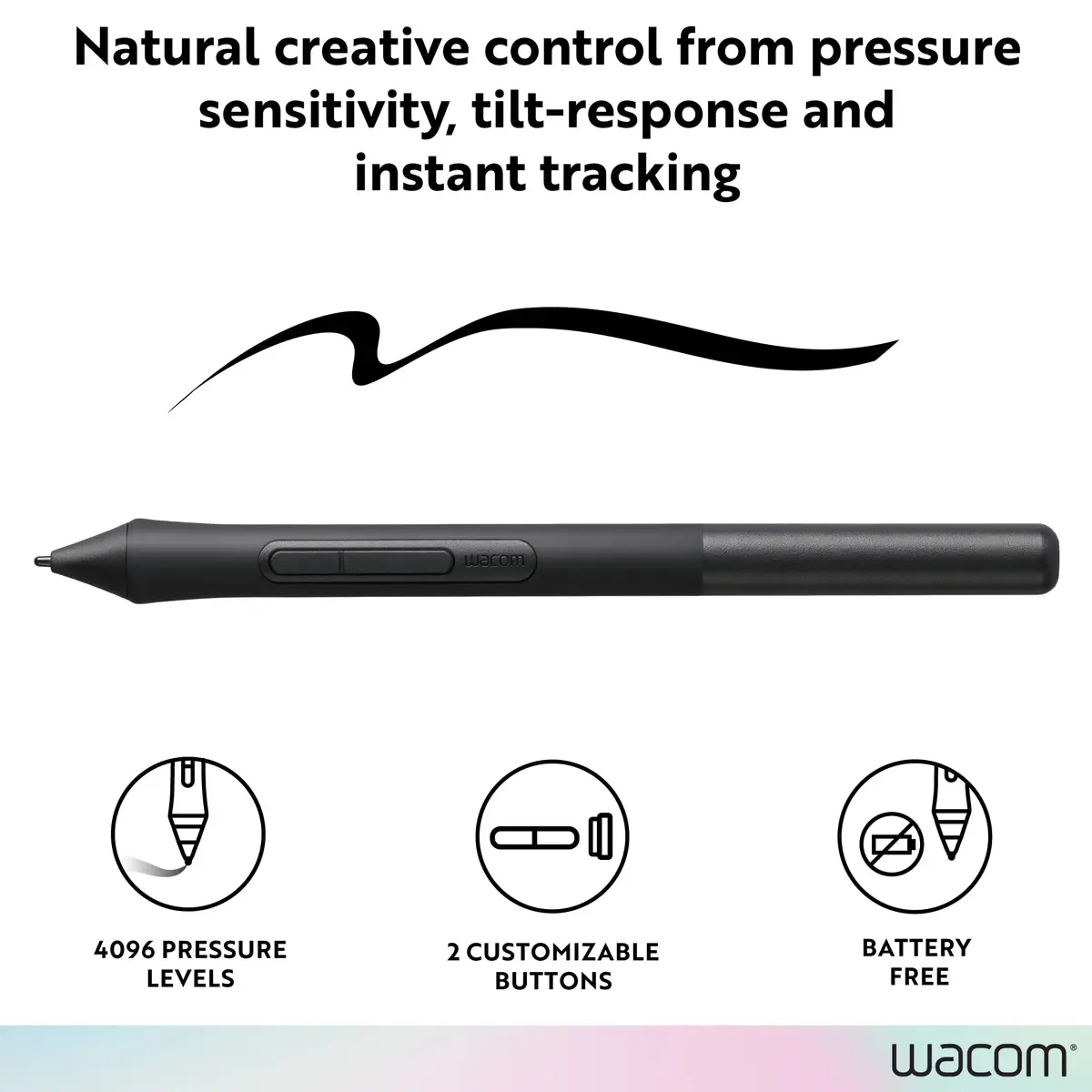 Wacom Intuos Pen LP1100K | 4K Pressure-Sensitive Stylus for Wacom Intuos Small & Medium Tablets - view 3