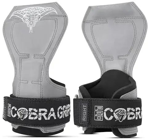 Cobra Grips PRO Gray Rubber Weight Lifting Gloves with Wrist Wraps - 5.5 - 8.75" Wrist Size - main product image