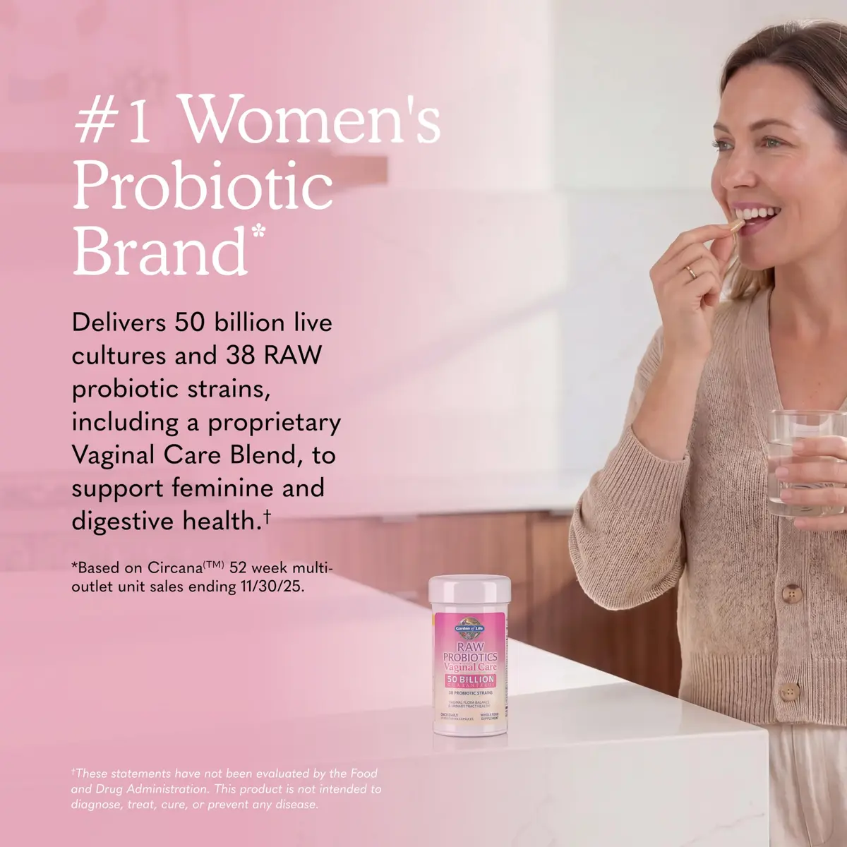 Garden of Life Raw Probiotics Vaginal Care 50 Billion CFU 30 Capsules | Supports Vaginal & Urinary Tract Health - view 2