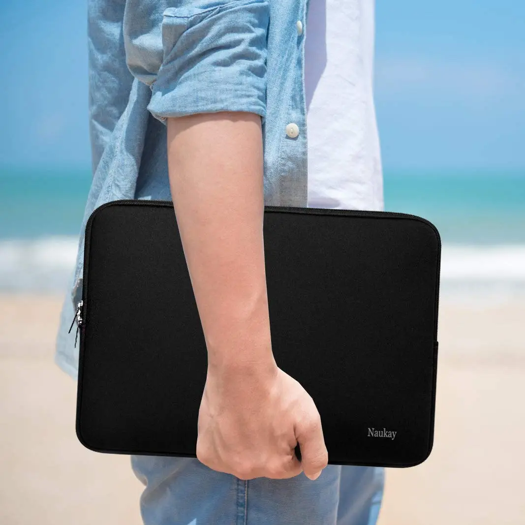 Naukay 13.3-inch Laptop Sleeve Case | Water-Resistant Neoprene Portable Computer Sleeve Cover - view 6