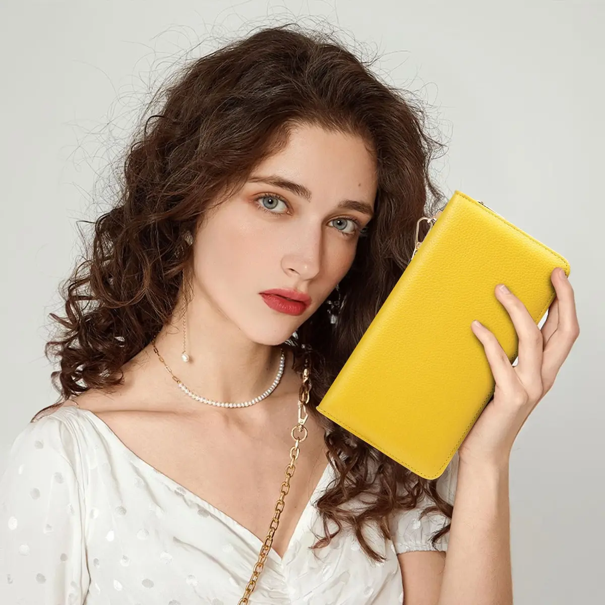 Chelmon Vegan Leather Clutch Wallet with Zip & RFID, Large Capacity | Secure & Stylish for Women - view 2