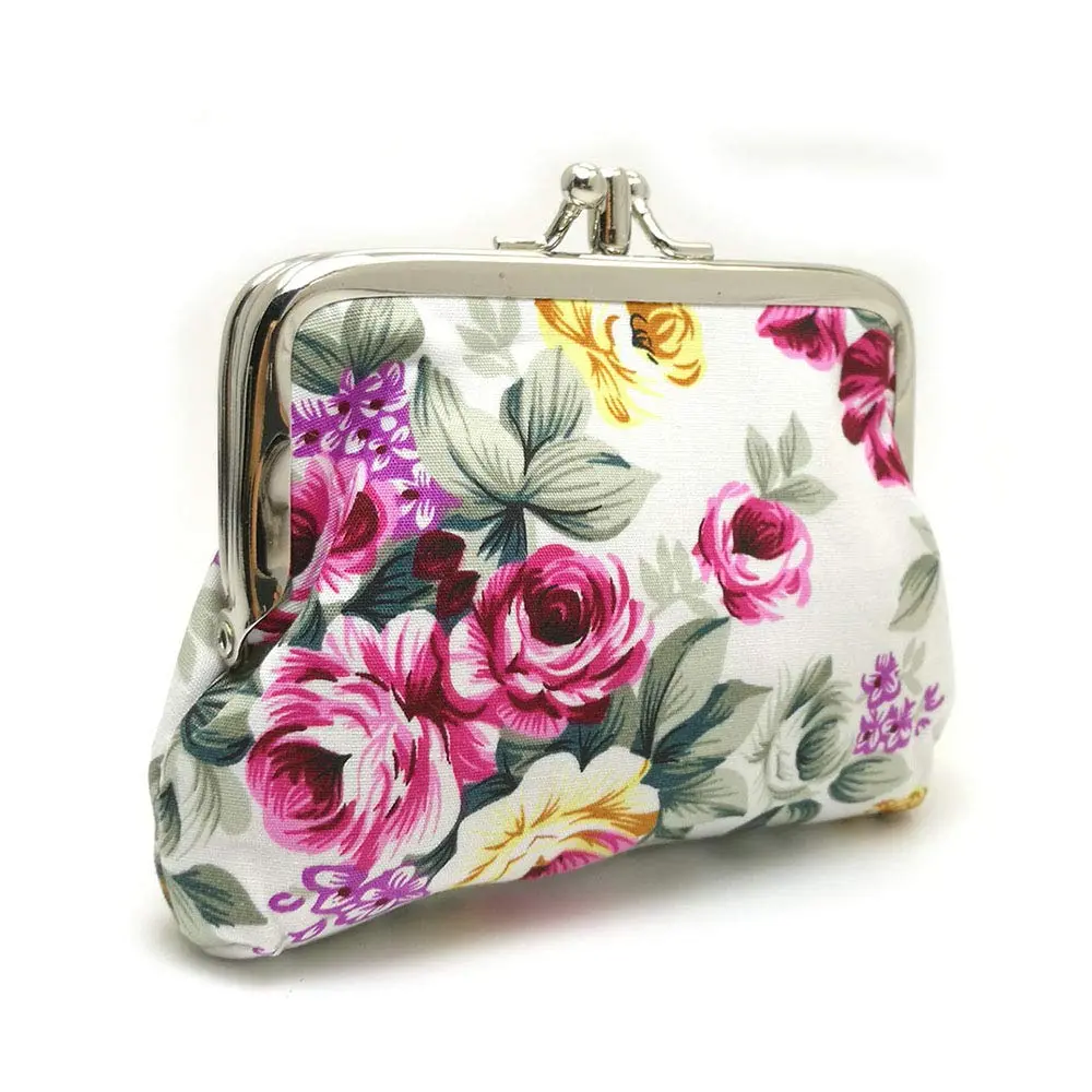 Sanxiner Cute Floral Kiss-Lock Coin Purse 10.9cm (4.33") | Vintage Style Change Holder with 2 Compartments - view 7