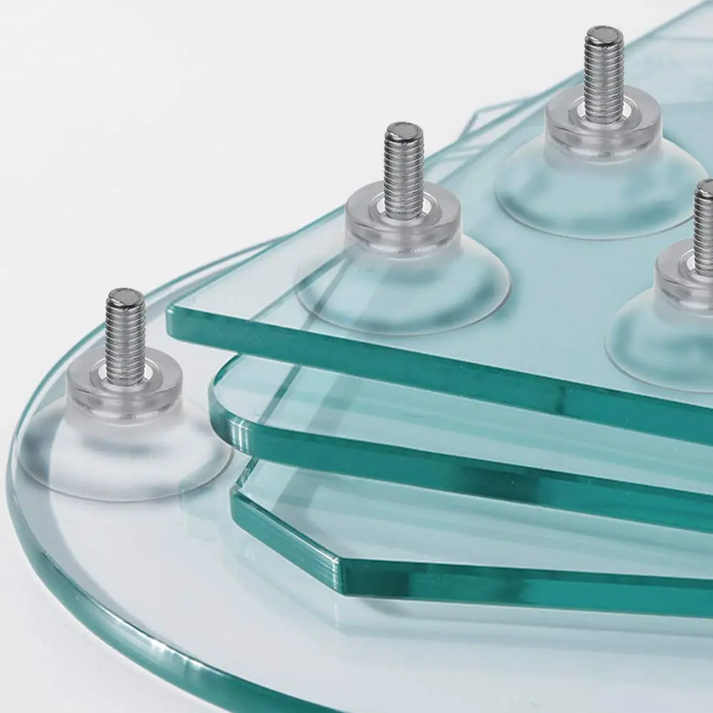BLUECELL 10 PCS Rubber Strong Suction Cup Replacements with M6 Screw | Adjustable Glass Table Top Mounts - view 3