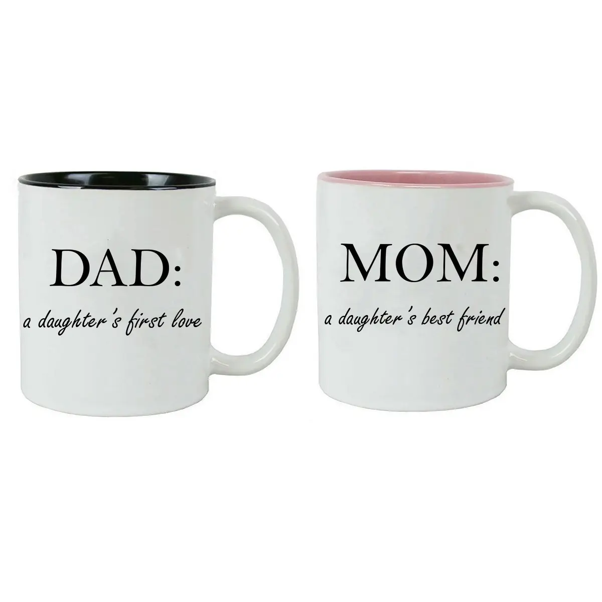 CustomGiftsNow Dad & Mom Ceramic Mug Set 11oz | Perfect for Family & Celebrations - main product image