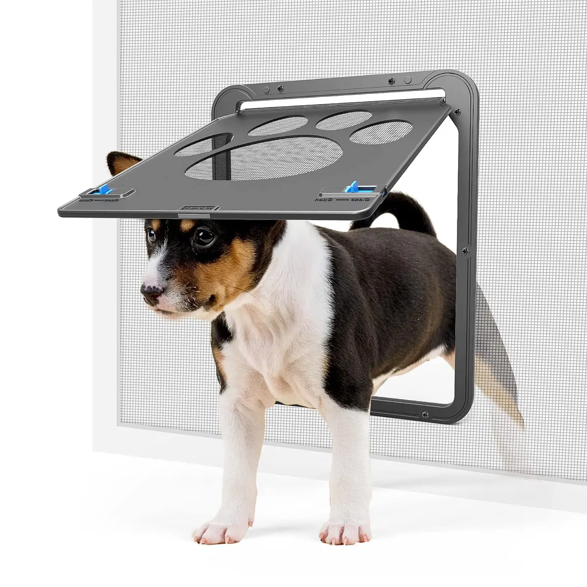 NAMSAN Small Cat Screen Door with Magnetic Flap & Lock - 8.25x10.4 Inch Flap, Black | Secure Pet Access for Screen Doors - view 7
