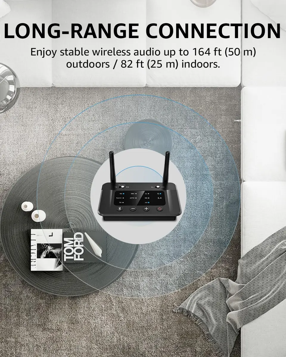 1Mii B03 Bluetooth 5.3 Transmitter Receiver for TV Home Stereo | Long Range, aptX HD & Dual Link - view 7