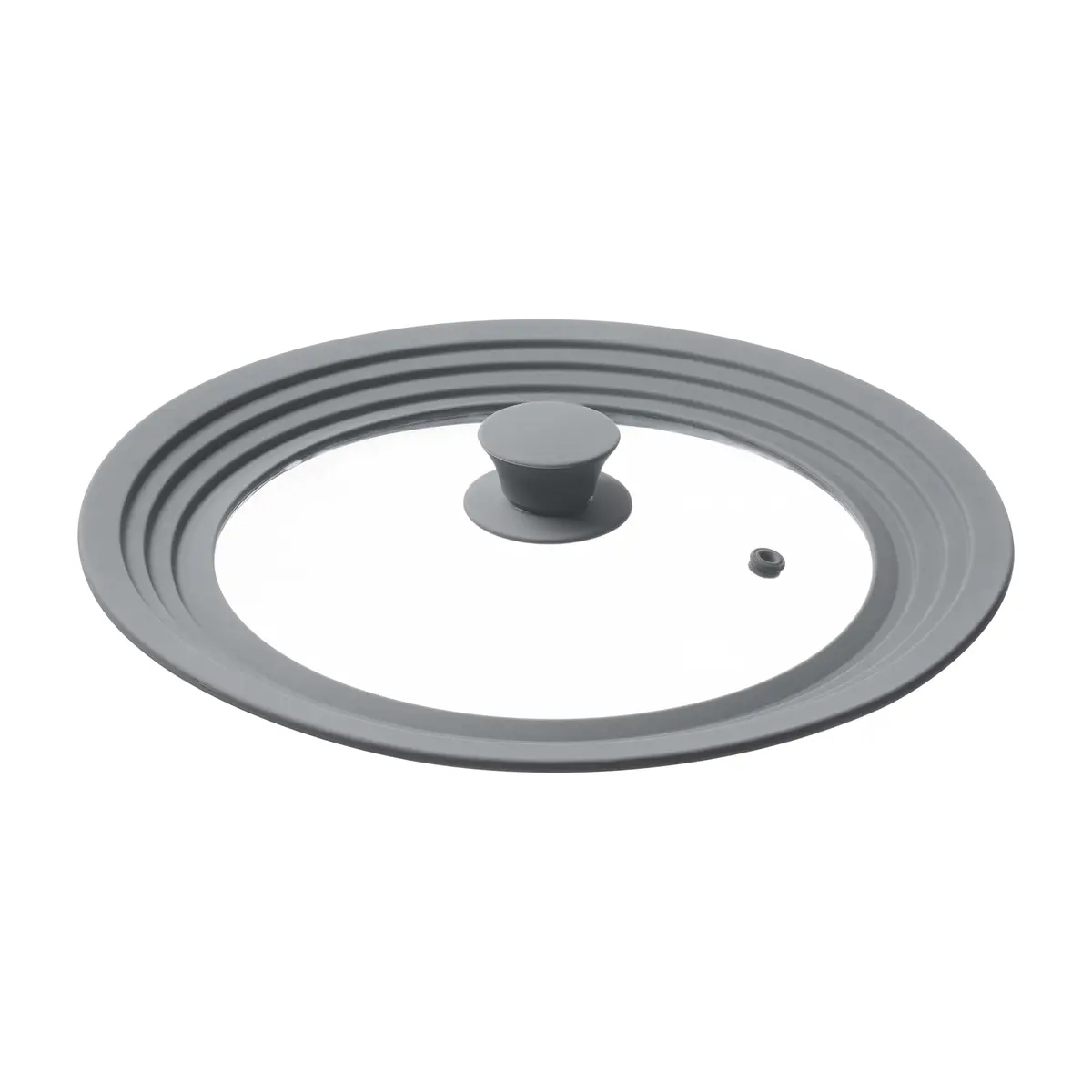 HIC Harold Import Co. Universal Pot Lid Microwave Cover 11 inches | Tempered Glass & Silicone, Fits 8.5-11.5 inch Bowls & Pots - main product image