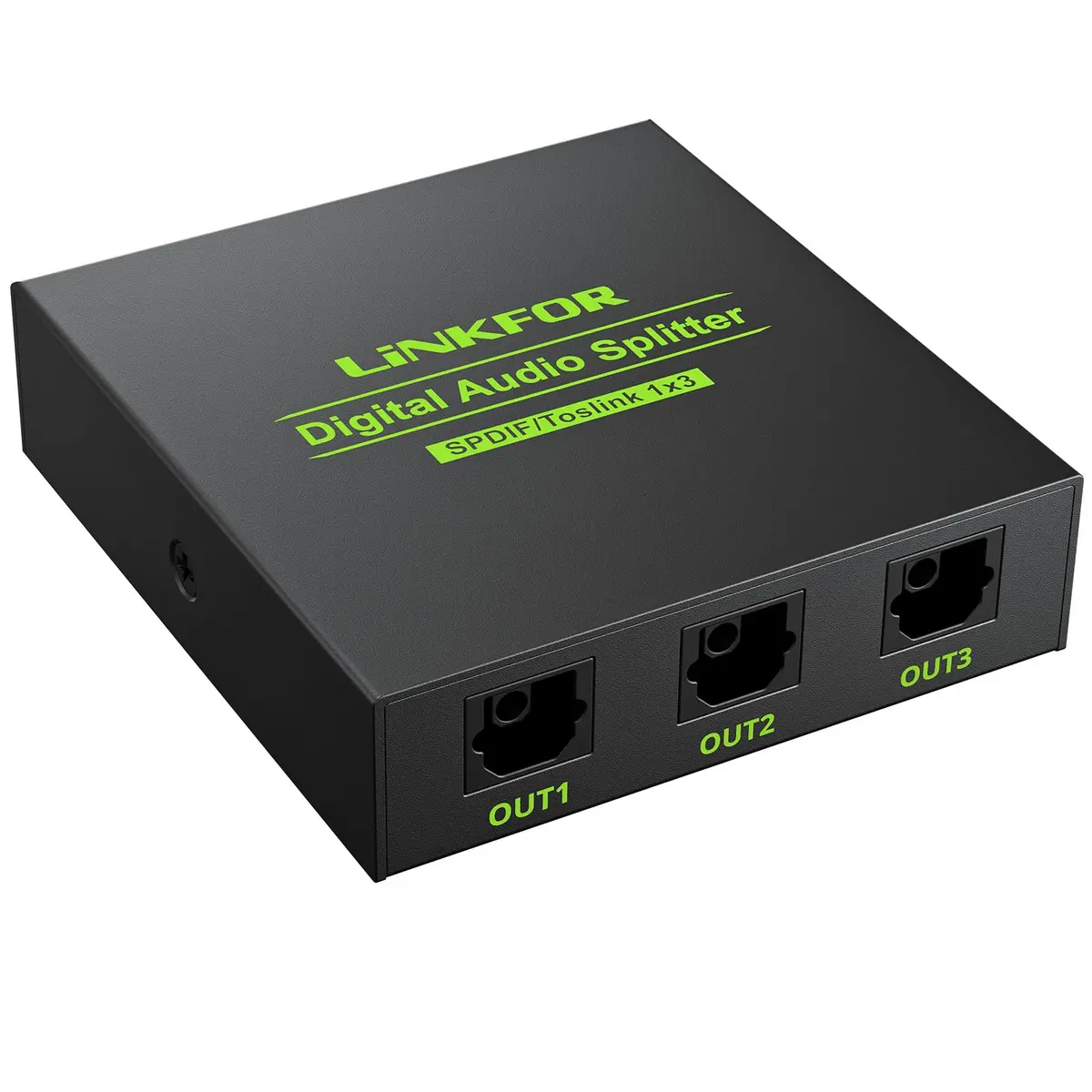 LiNKFOR Digital Optical Audio 1x3 Splitter | Supports 5.1CH Dolby-AC3 DTS, Aluminum Alloy, 40m Optical Fiber - view 7