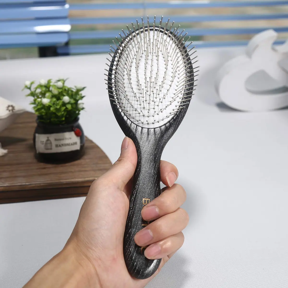 BESTOOL Hair Brush, Paddle Detangler with Metal Bristles | All Hair Types Wet & Dry - view 6