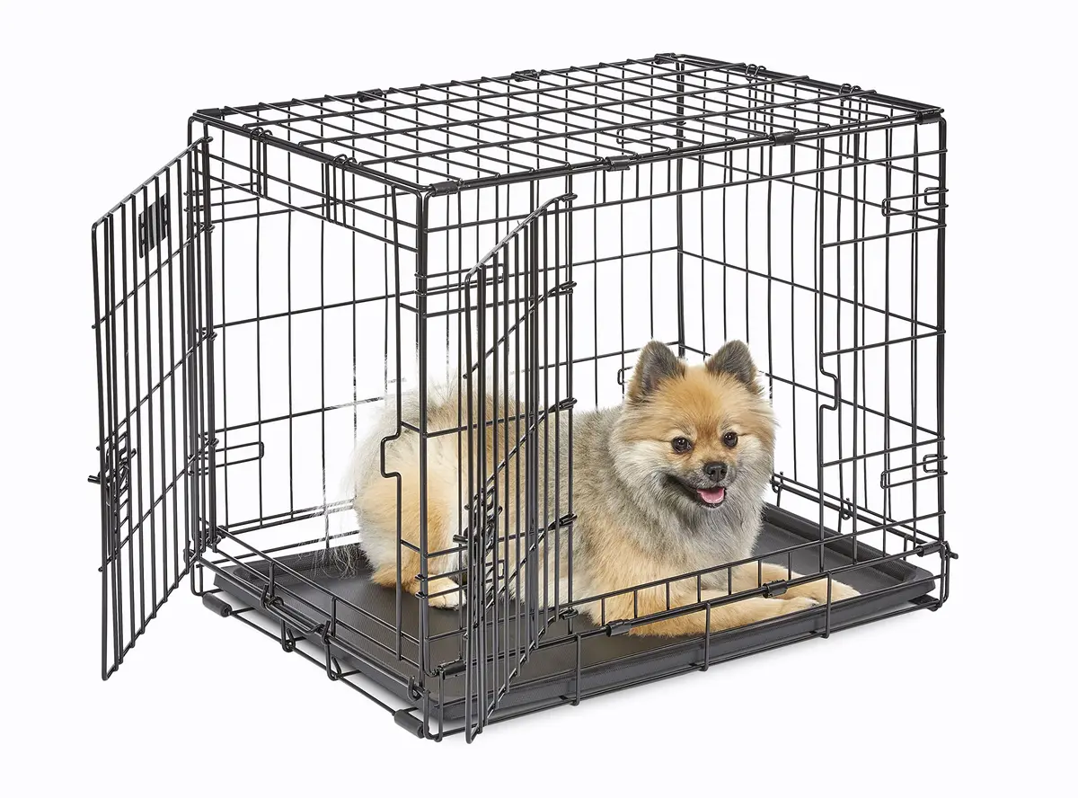 MidWest Homes for Pets Double Door iCrate Starter Kit, 24-inch Dog Crate Bundle for Small Breeds | Includes Cage, Pet Bed, 2 Bowls & Privacy Cover - view 6