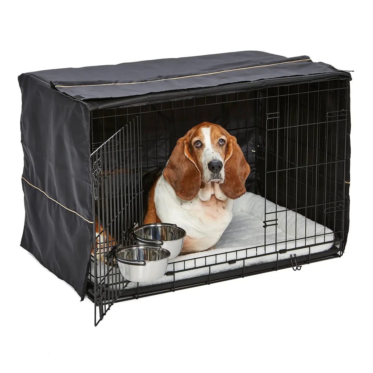 MidWest iCrate Starter Kit 36-inch Dog Crate Bundle for Medium to Large Breeds | All-in-One Pet Care Set - main product image