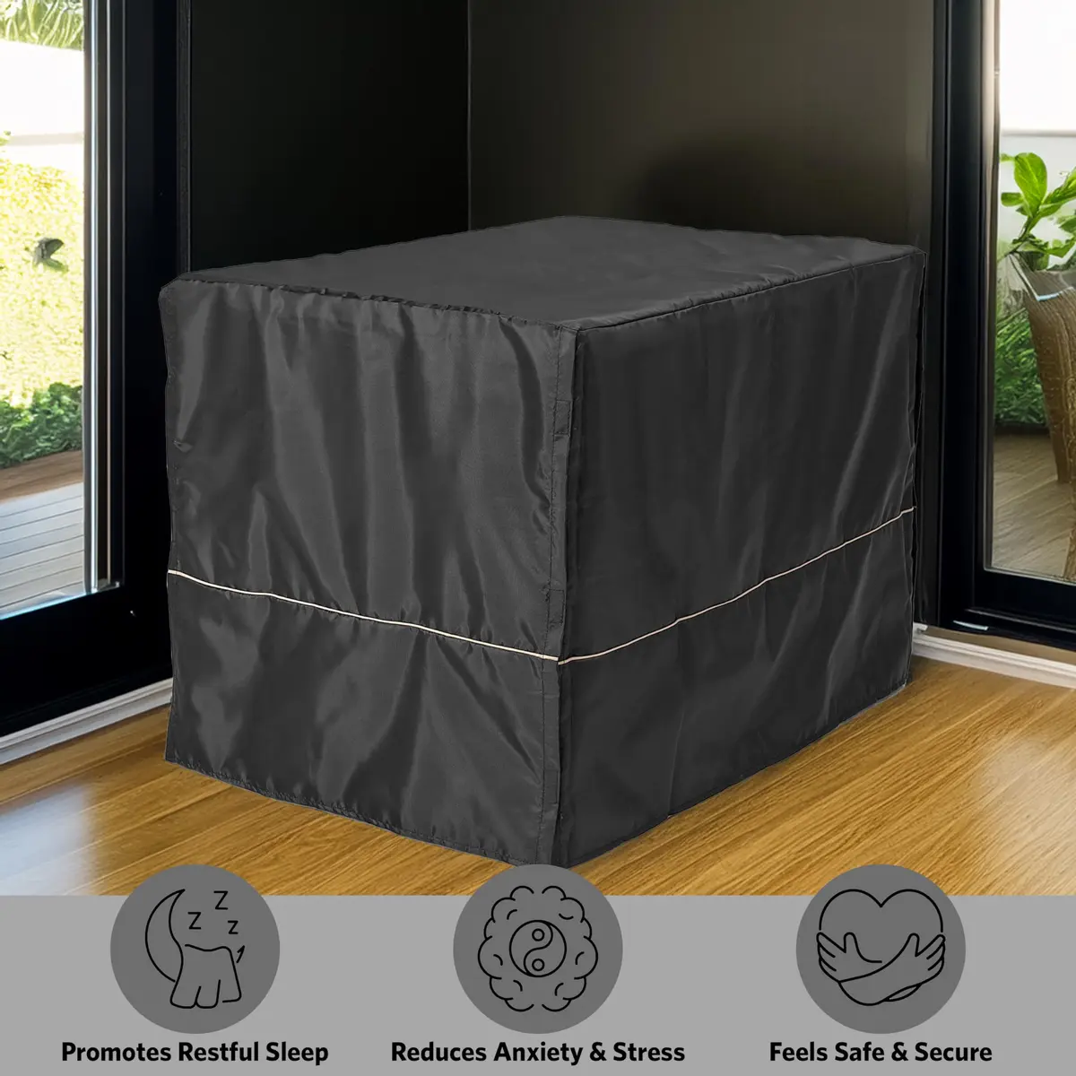 MidWest Homes for Pets Double Door iCrate Starter Kit, 30-inch Dog Crate Bundle for Medium Breeds | Includes Cage, Pet Bed, 2 Bowls & Privacy Cover - view 6