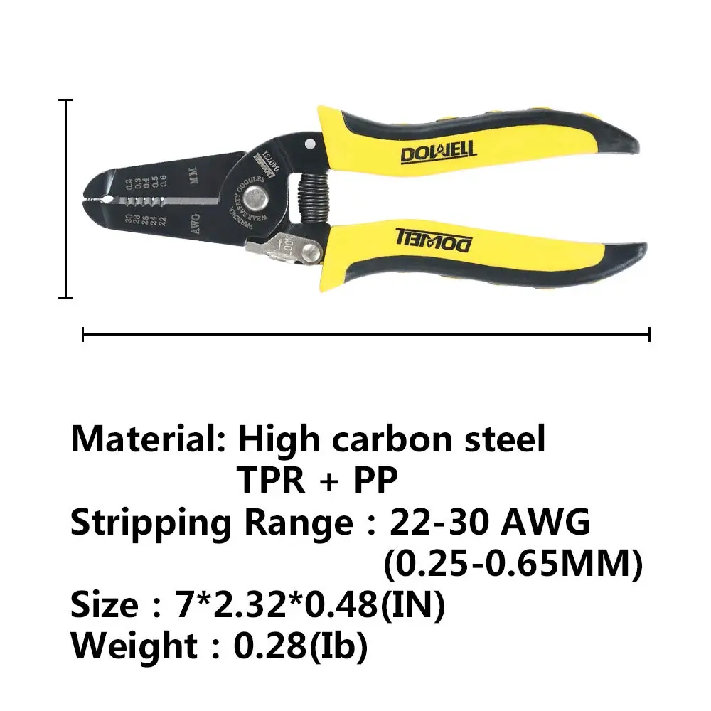 DOWELL Wire Stripper Tool 22-30 AWG | Precision Cutting & Stripping for Electronics - view 8