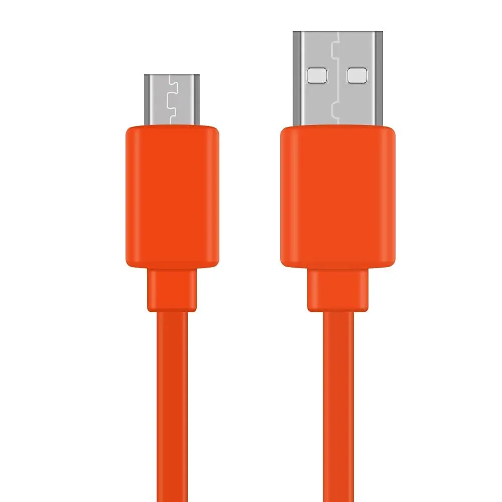 Koffmon Flip4 Micro USB Flat Cable 3.3ft Orange | Fast Charging & Compatibility - view 2