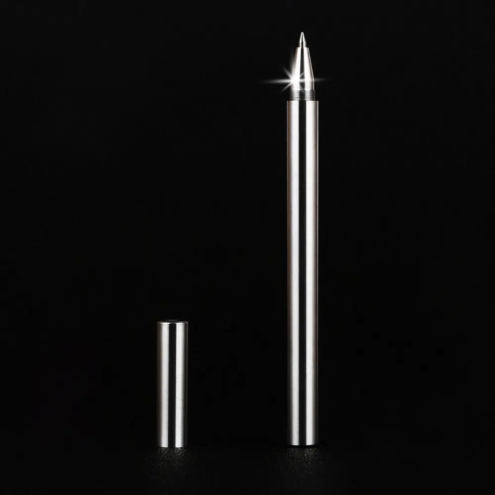 EKLOEN Ballpoint Stainless Steel Silver Pen, Fine Point, Black Ink | Elegant, Durable & Portable - view 7