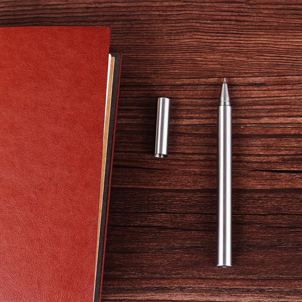 EKLOEN Ballpoint Stainless Steel Silver Pen, Fine Point, Black Ink | Elegant, Durable & Portable - view 2