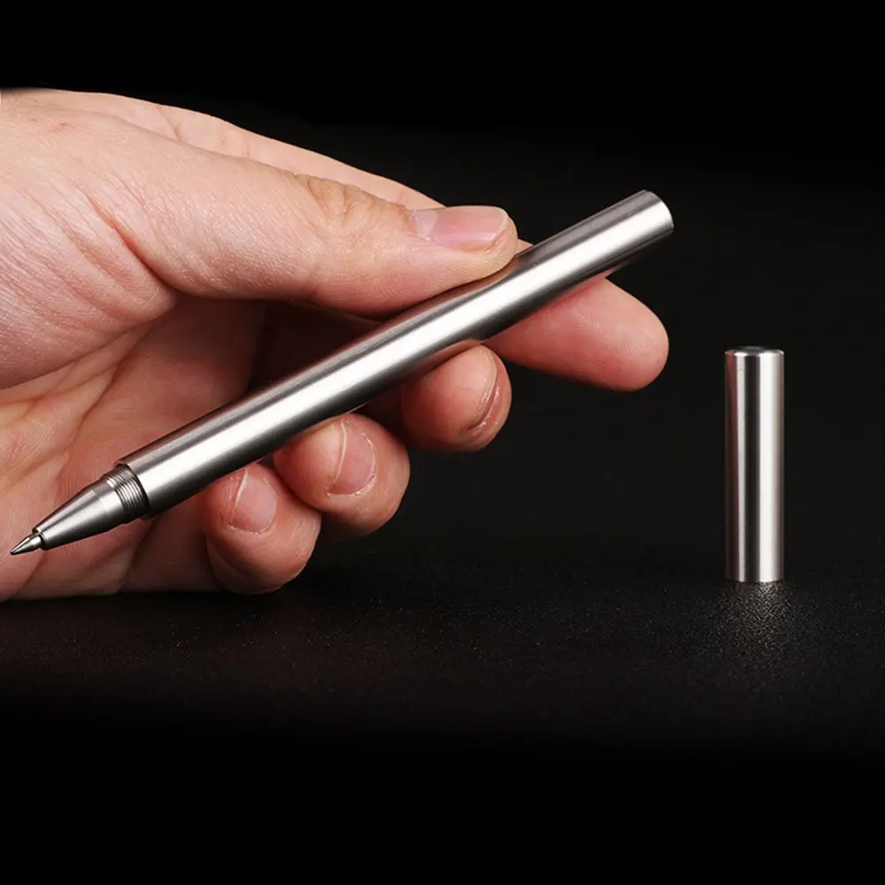 EKLOEN Ballpoint Stainless Steel Silver Pen, Fine Point, Black Ink | Elegant, Durable & Portable - view 3
