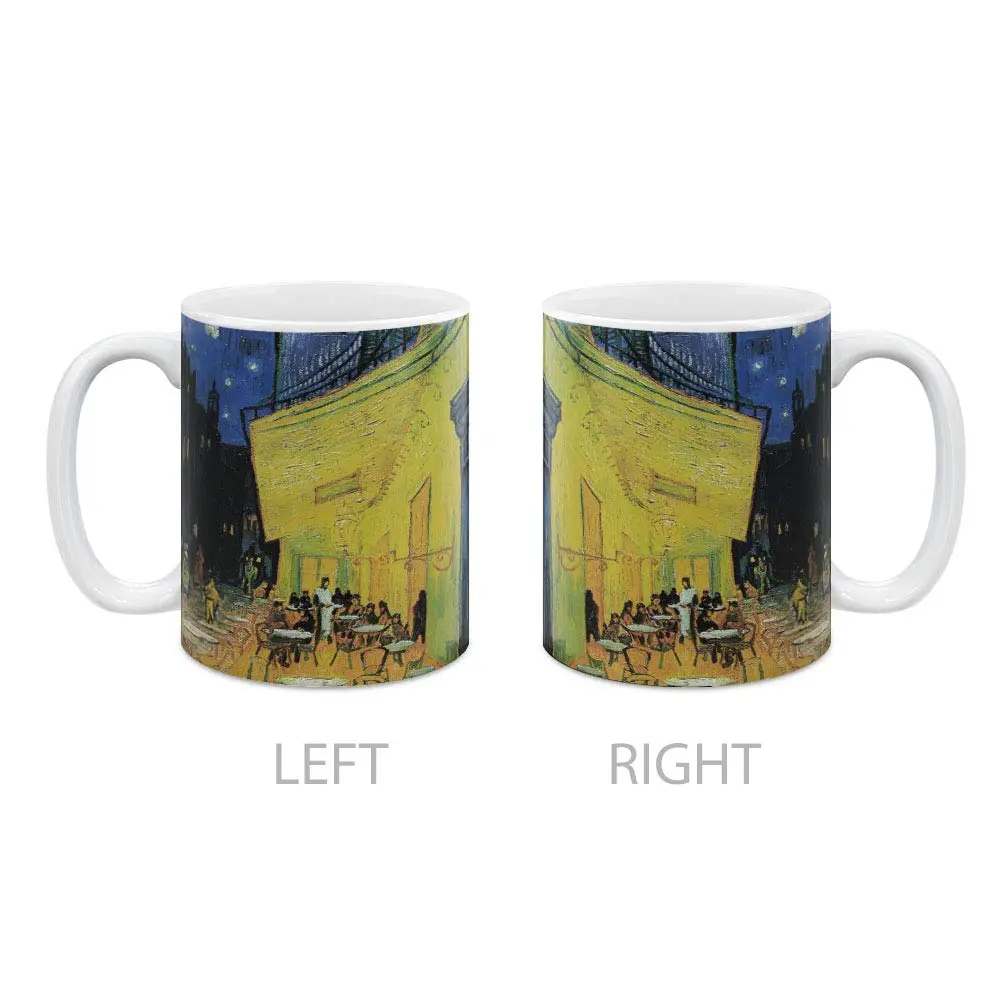 MUGBREW Cafe Terrace At Night Van Gogh Ceramic Coffee Mug 325ml (11 OZ) | Classic Art Design for Hot & Cold Drinks - view 2