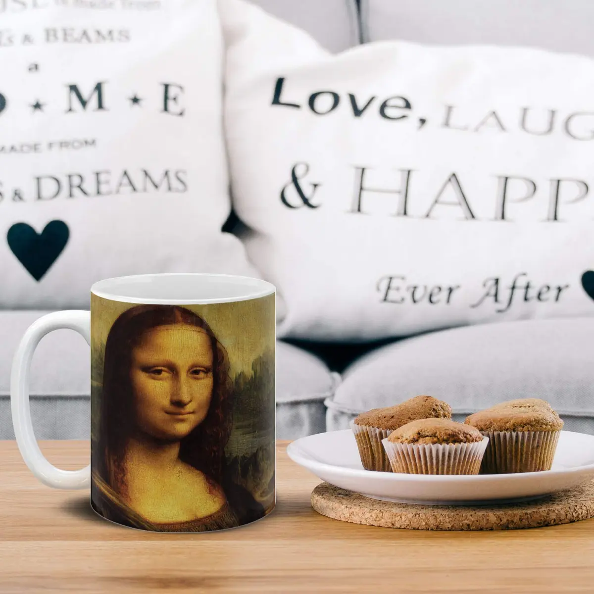 MUGBREW Mona Lisa Leonardo Da Vinci Ceramic Coffee Mug 325ml (11 OZ) | Classic Art Imported for India - view 5