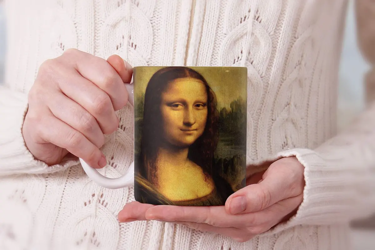 MUGBREW Mona Lisa Leonardo Da Vinci Ceramic Coffee Mug 325ml (11 OZ) | Classic Art Imported for India - view 7