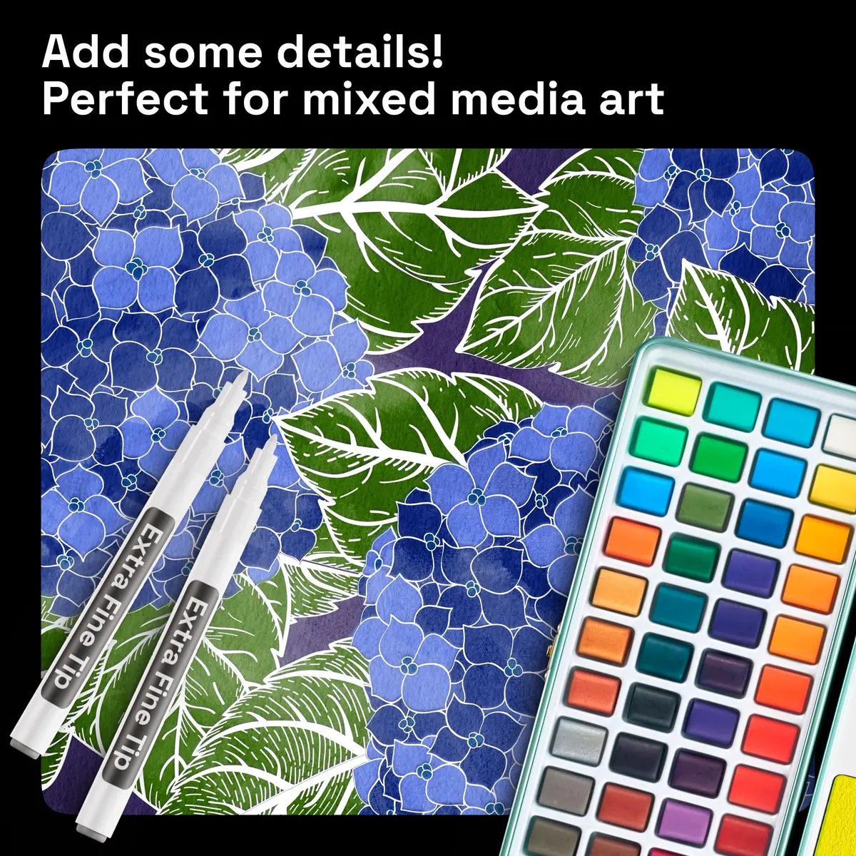 ARTISTRO 5 White Paint Pens for Rock, Glass, Ceramic, Wood, Tire, Fabric, Metal, Canvas, Marking, Painting - Set of 5 Acrylic Paint Markers Water-based - view 5