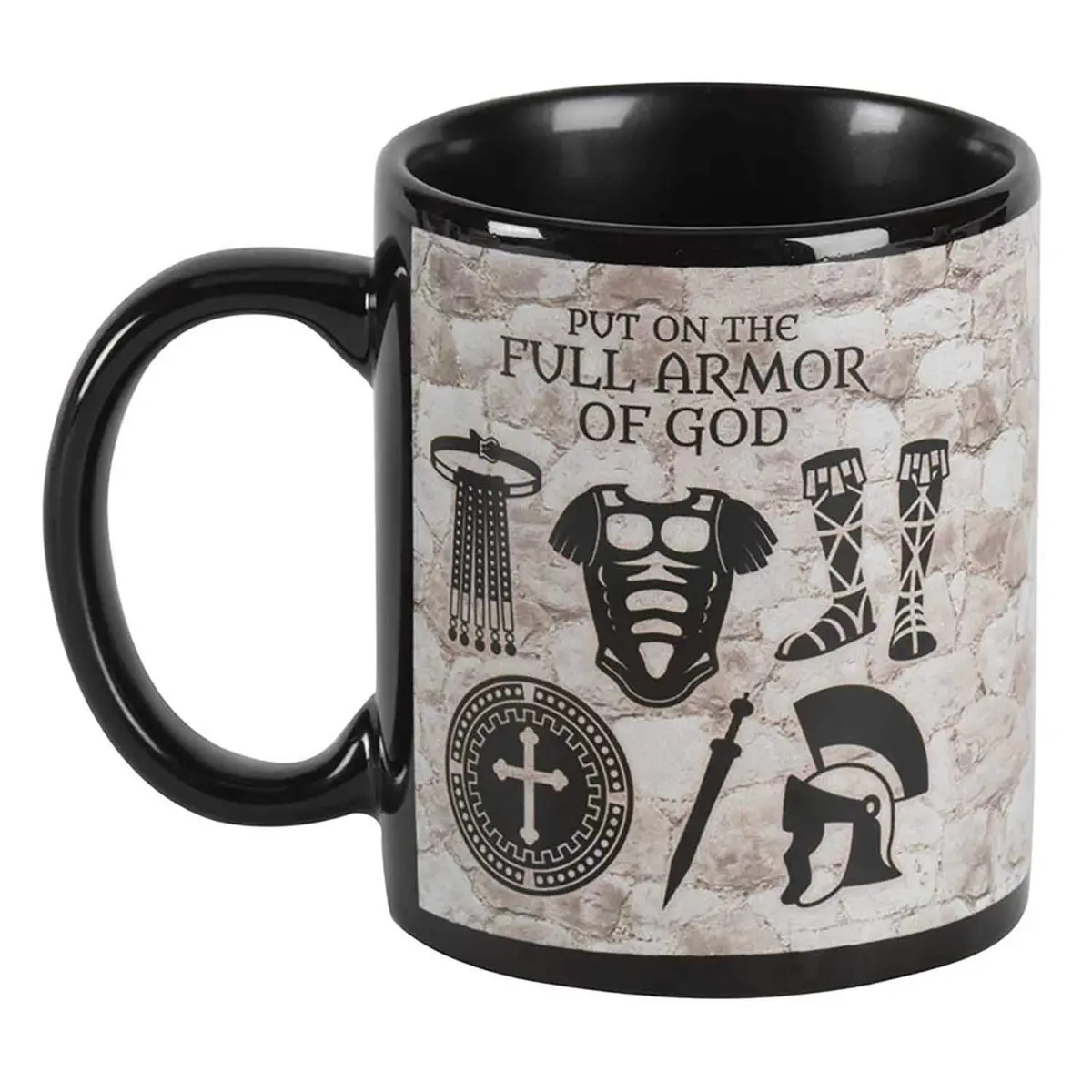 Dicksons Armor Of God Black 11 Ounce Ceramic Mug | Biblical Reminder & Durable Design - main product image