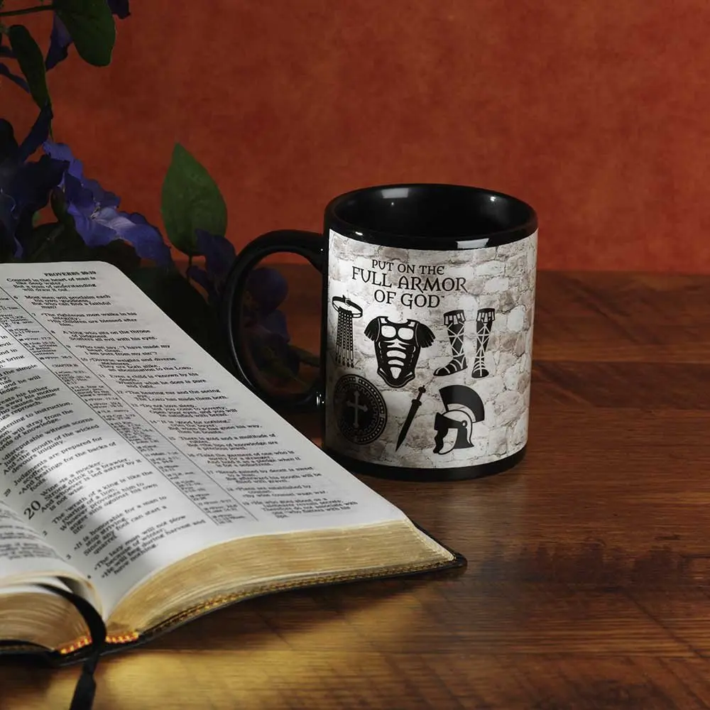 Dicksons Armor Of God Black 11 Ounce Ceramic Mug | Biblical Reminder & Durable Design - view 2