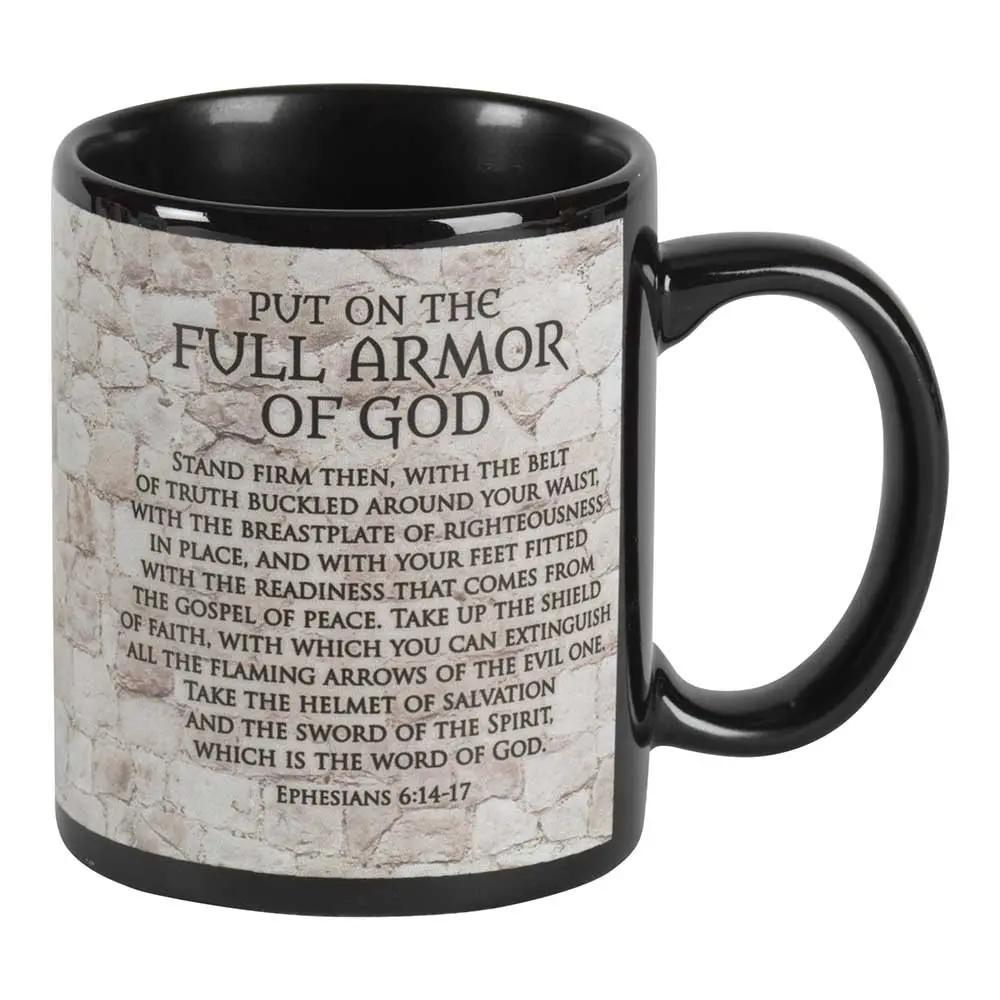 Dicksons Armor Of God Black 11 Ounce Ceramic Mug | Biblical Reminder & Durable Design - view 3