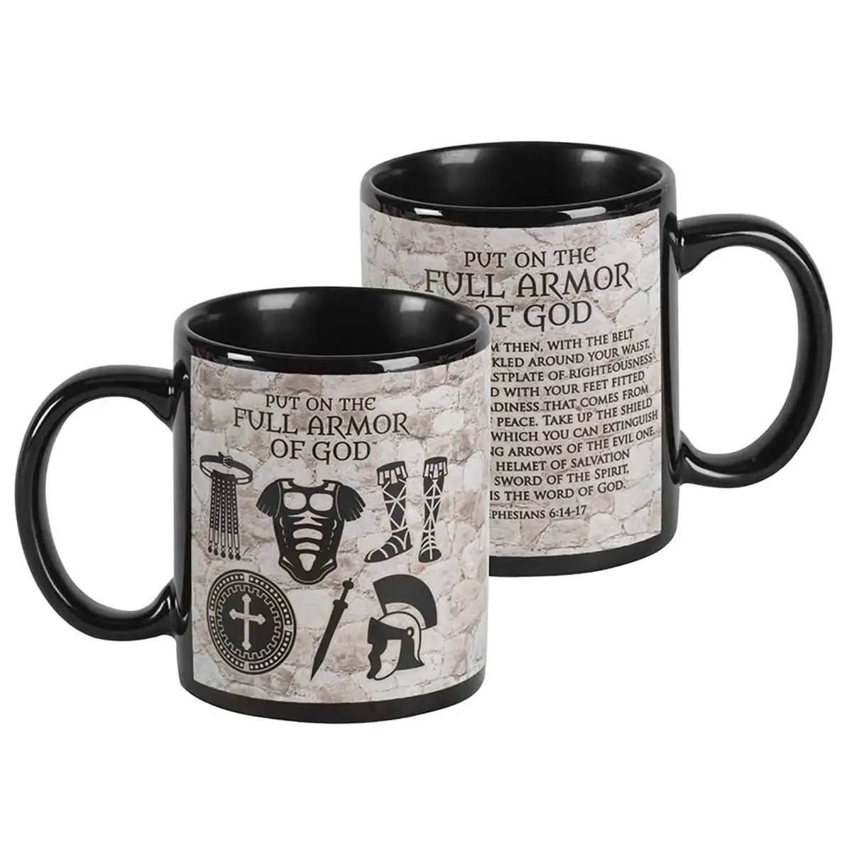 Dicksons Armor Of God Black 11 Ounce Ceramic Mug | Biblical Reminder & Durable Design - view 4