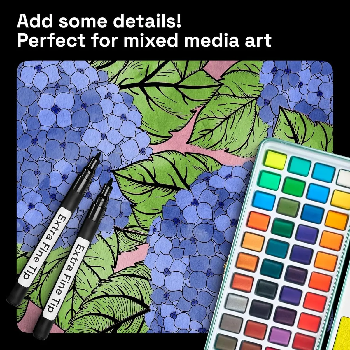 ARTISTRO Black Paint Pens Extra-Fine Tip Set of 5 | ASTM D-4236 Certified - view 5