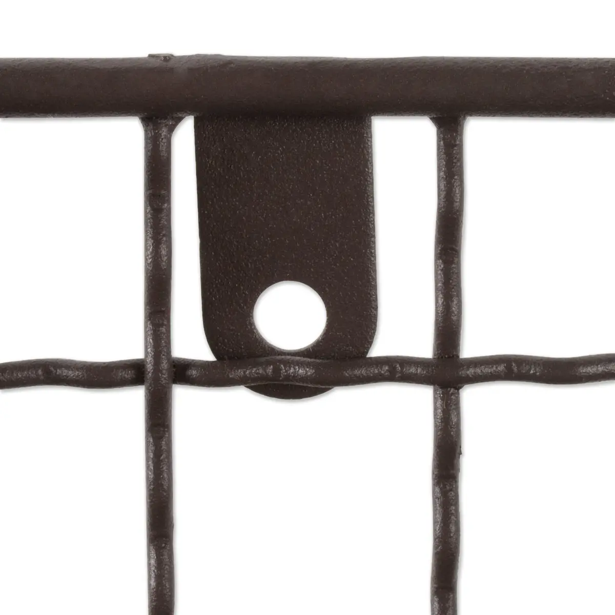DII Rustic Metal Towel Bar with Storage Basket 26.3cm (10.3" Overall Height) | Wall Mounted for Small Bathrooms - view 3