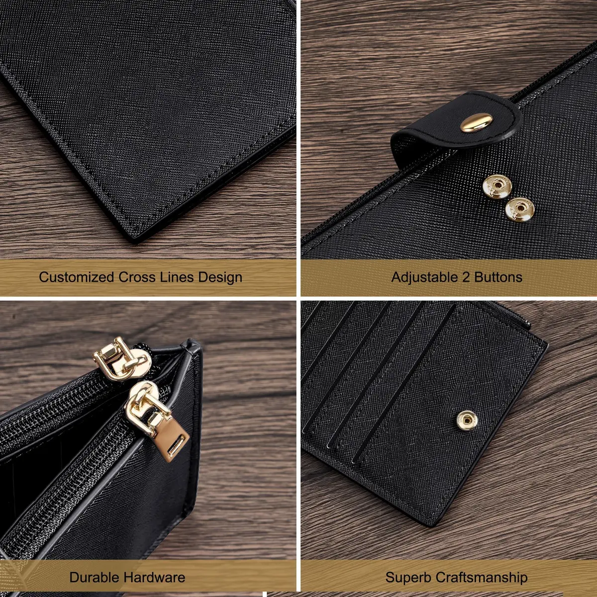 Travelambo RFID Wallet Women Large Size Bifold 8in | RFID Blocking & Large Capacity - view 6