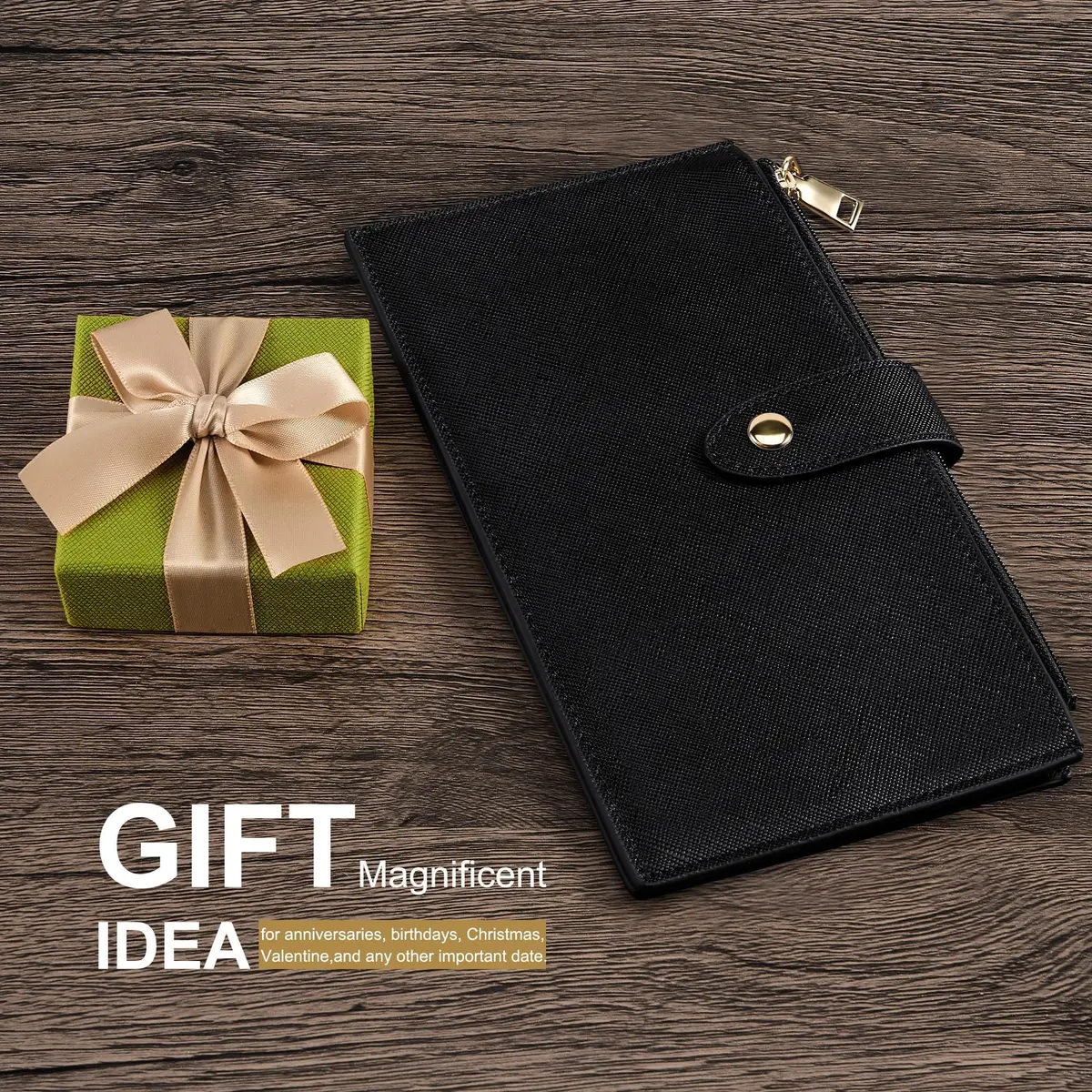 Travelambo RFID Wallet Women Large Size Bifold 8in | RFID Blocking & Large Capacity - view 7
