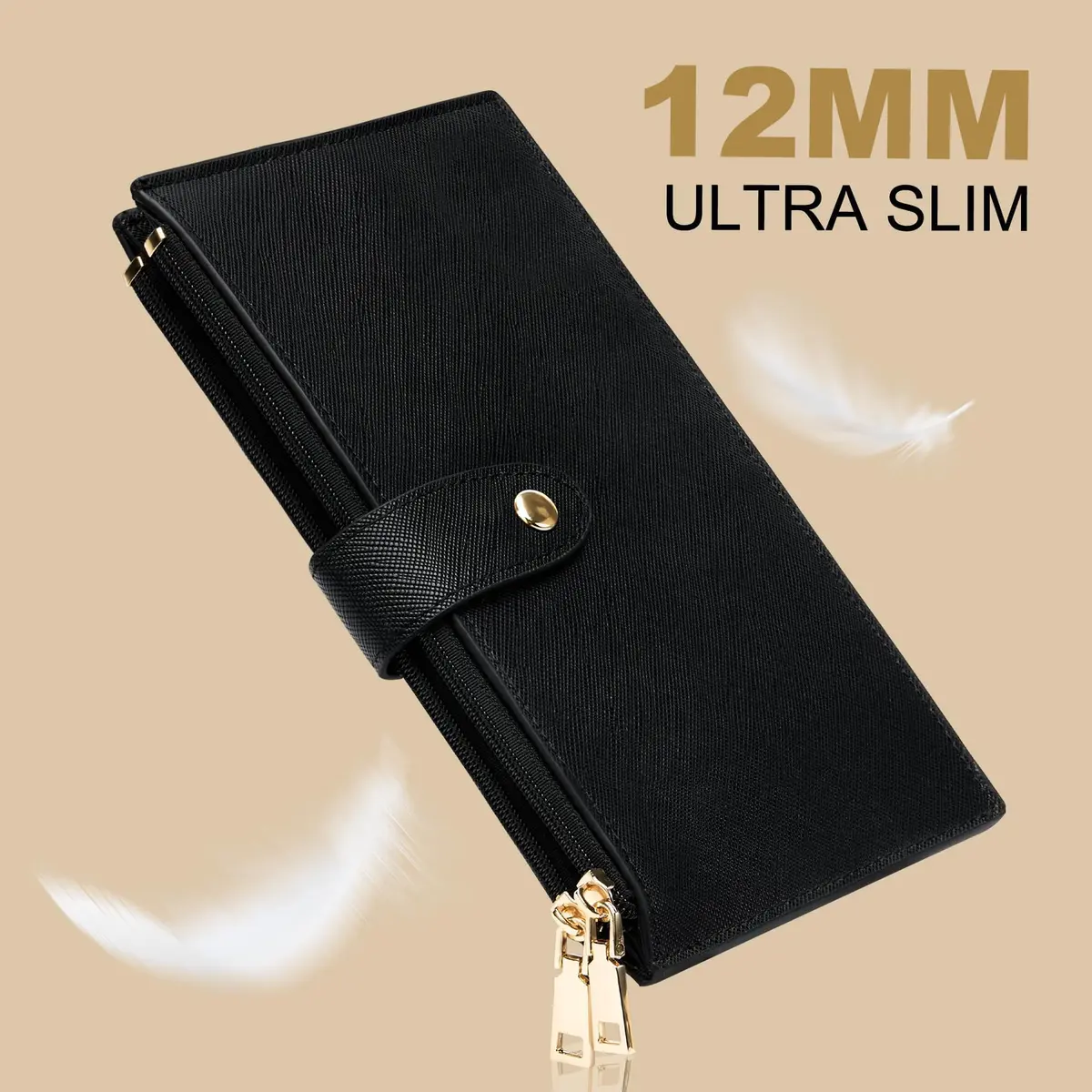 Travelambo RFID Wallet Women Large Size Bifold 8in | RFID Blocking & Large Capacity - view 8