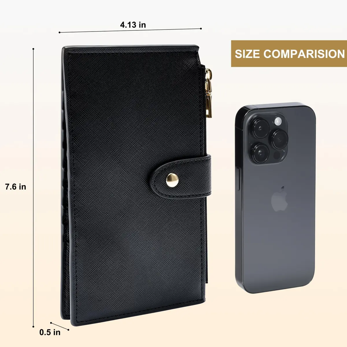 Travelambo RFID Wallet Women Large Size Bifold 8in | RFID Blocking & Large Capacity - view 3