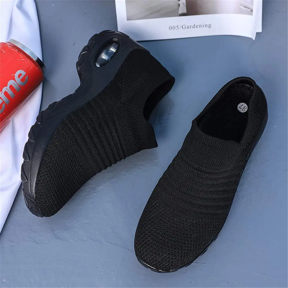 LEADER SHOW Women's Slip-On Walking Shoes 10 | Casual Non-Slip Loafers with Platform (All-Black) - view 6