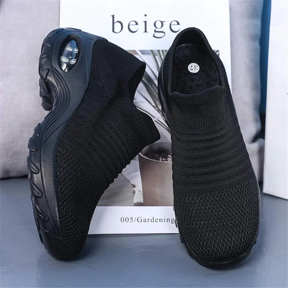 LEADER SHOW Women's Slip-On Walking Shoes 10 | Casual Non-Slip Loafers with Platform (All-Black) - view 7