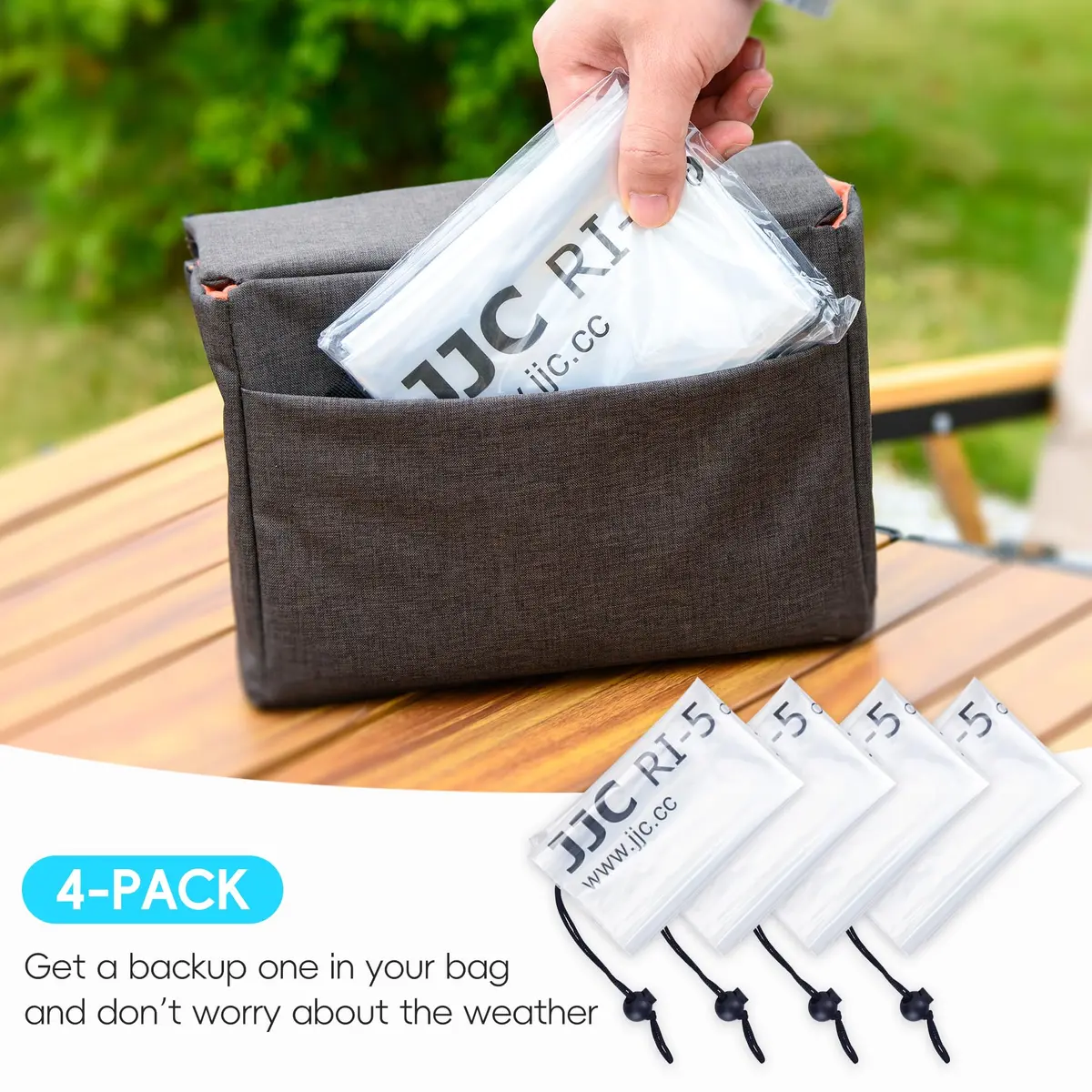 JJC Camera Rain Cover Sleeve for DSLR Lens up to 18" Waterproof 4-Pack | See-Through, Dust & Mud Protection - view 6