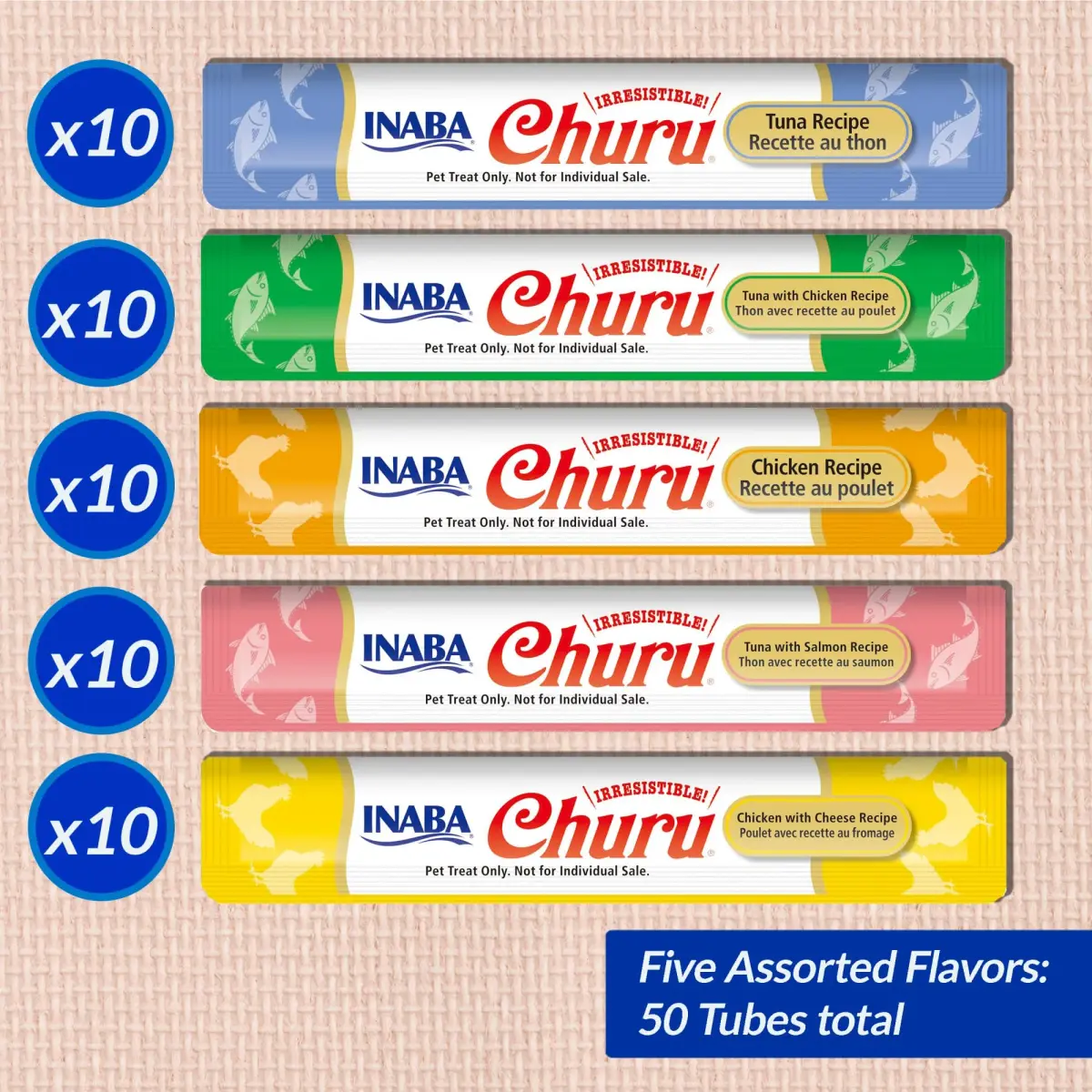 INABA Churu Cat Treats Tuna & Chicken Variety 50 Tubes (25 oz / 0.96 kg) | Hydrating Lickable Purée for Cats - view 6