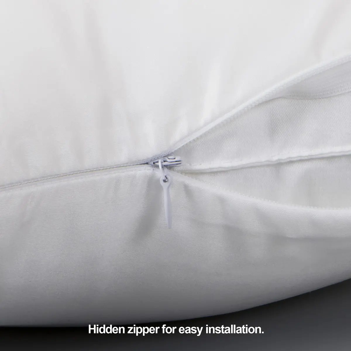 FLXXIE 2 Pack Satin Standard Pillowcases 51cm x 66cm (20"x26") | Silky Soft Pillow Covers with Zipper - view 5