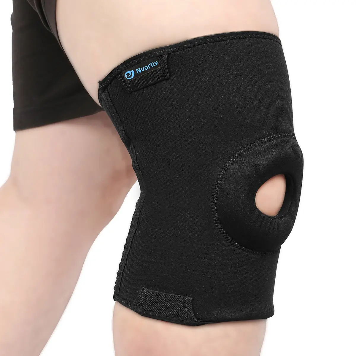 Nvorliy Plus Size Knee Sleeve for Large Legs 3XL Black | Orthopedic Brace for Pain Relief & Swelling Support - main product image