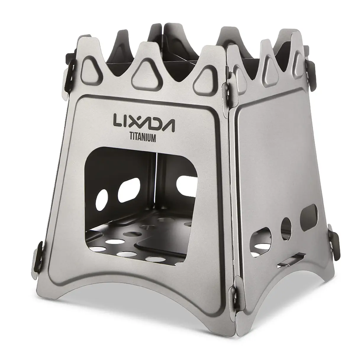Lixada Titanium Wood Stove Ultralight Backpacking Stove Portable Folding Camping Stove 4.2in | Durable & Compact for Outdoor Cooking - view 2