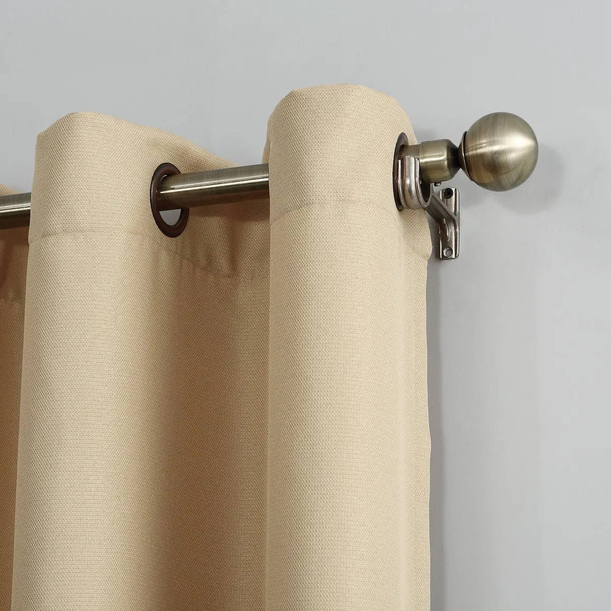 No. 918 Montego Casual Textured Semi-Sheer Grommet Curtain Panel | Contemporary Bedroom & Living Room Decor - view 2