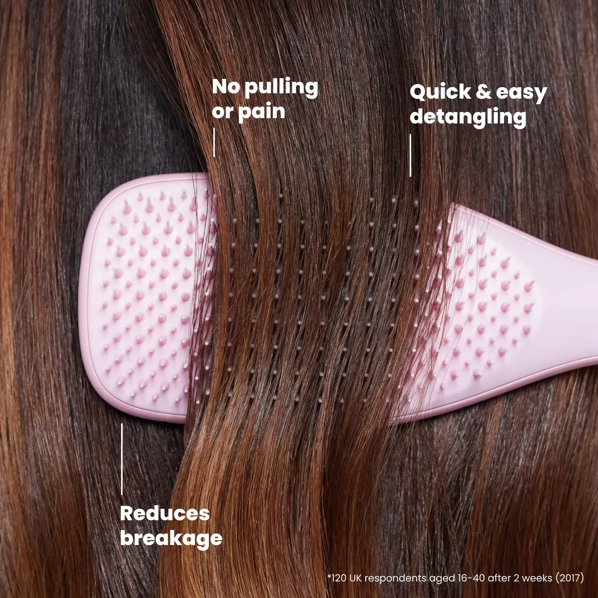 Tangle Teezer Ultimate Detangler Brush, Millennial Pink | Detangles Wet & Dry Hair, Reduces Breakage - view 4
