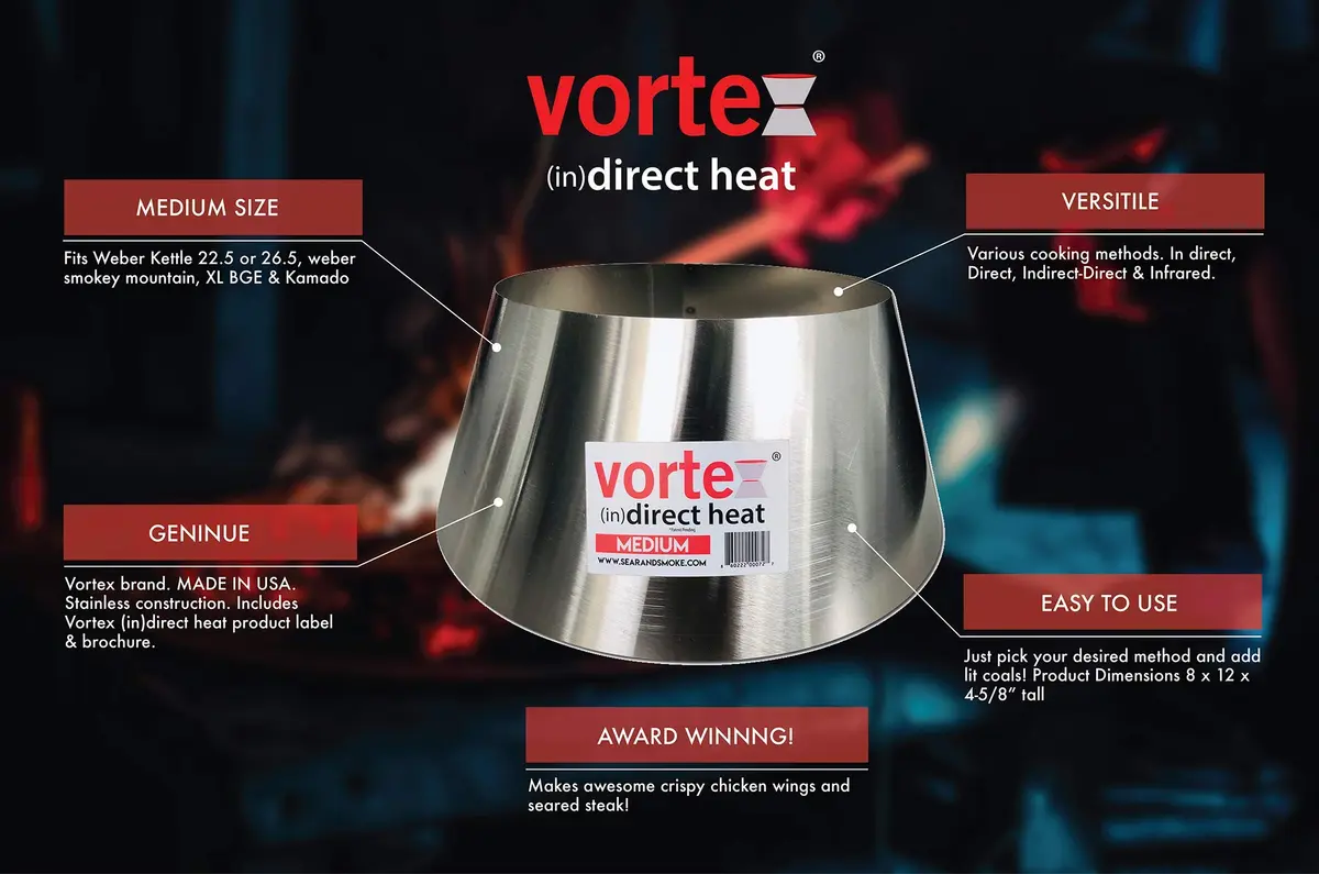 VORTEX Medium BBQ Vortex™ BGE Kamado Kettle Charcoal | Indirect & Direct Cooking - view 2