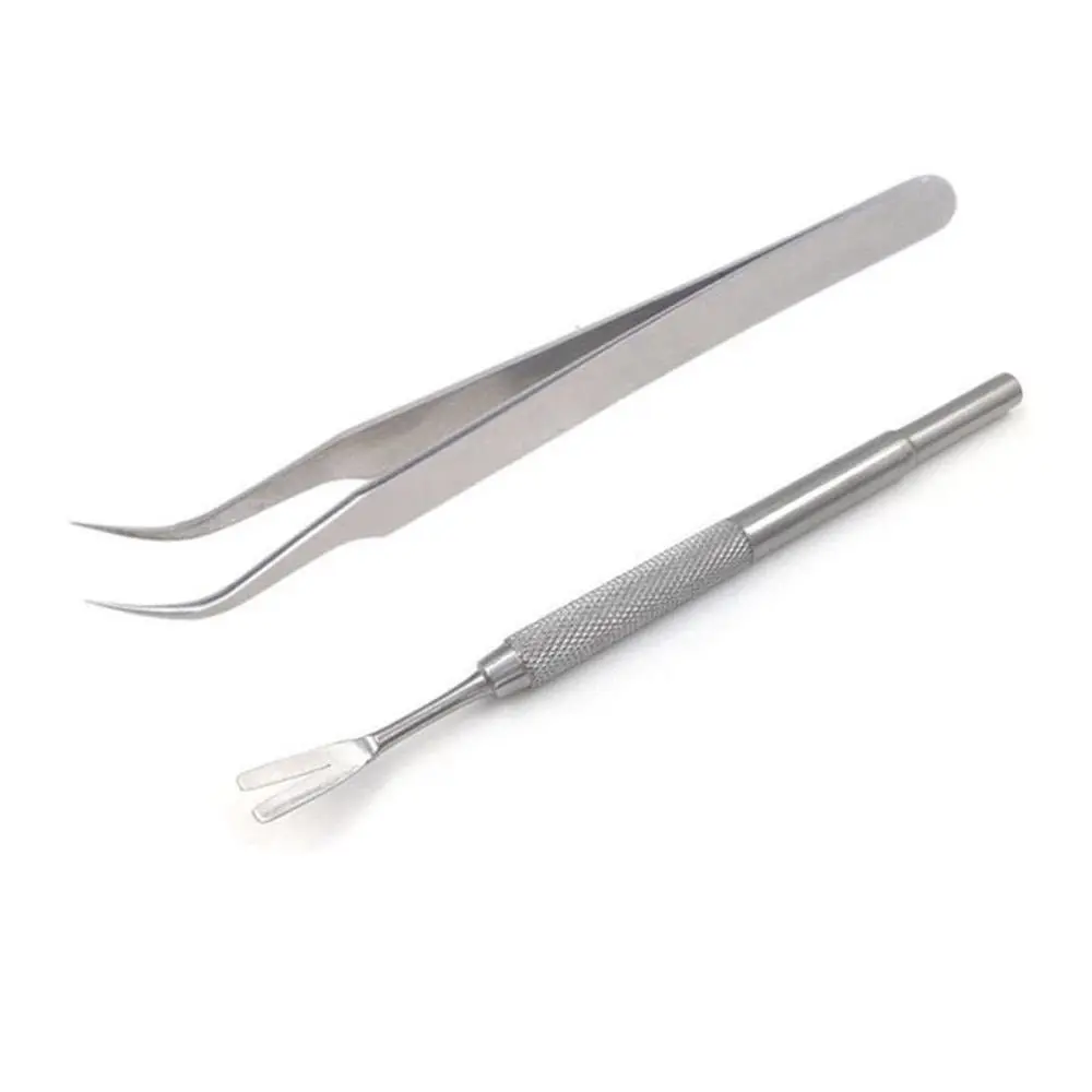 HTBMALL Stainless Steel Tick Remover Tool Kit with Tweezers for Pets & Humans (1 Kit, Silver) - view 2