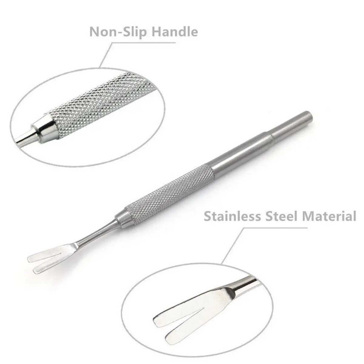 HTBMALL Stainless Steel Tick Remover Tool Kit with Tweezers for Pets & Humans (1 Kit, Silver) - view 3